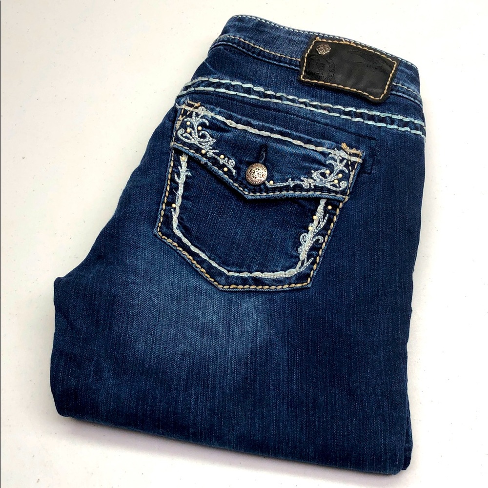 SILVER AIKO FLAP SKINNY JEANS 27x31 ⭐️